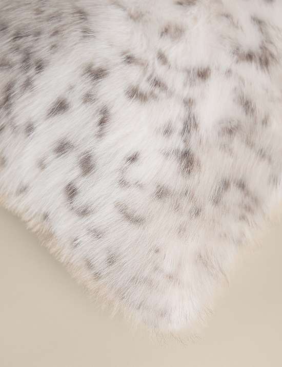 Faux Fur Animal Print Cushion