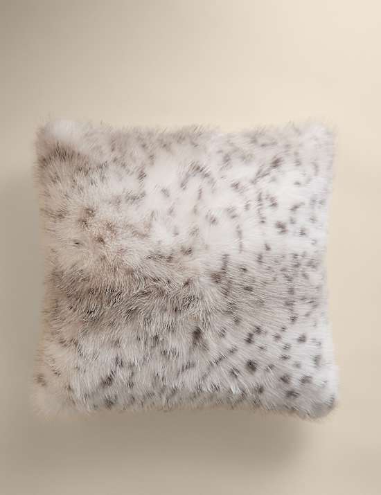 Faux Fur Animal Print Cushion