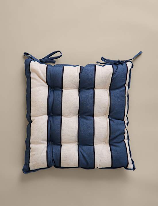 2 Pack Striped Outdoor Seat Pads