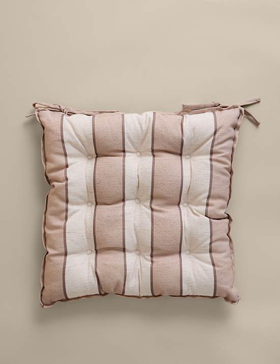 2 Pack Striped Outdoor Seat Pads