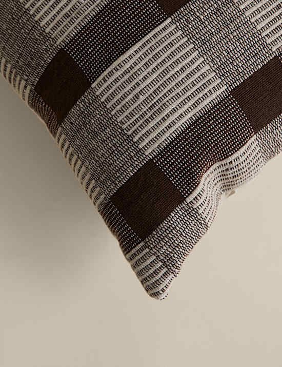 Pure Cotton Checked Textured Cushion