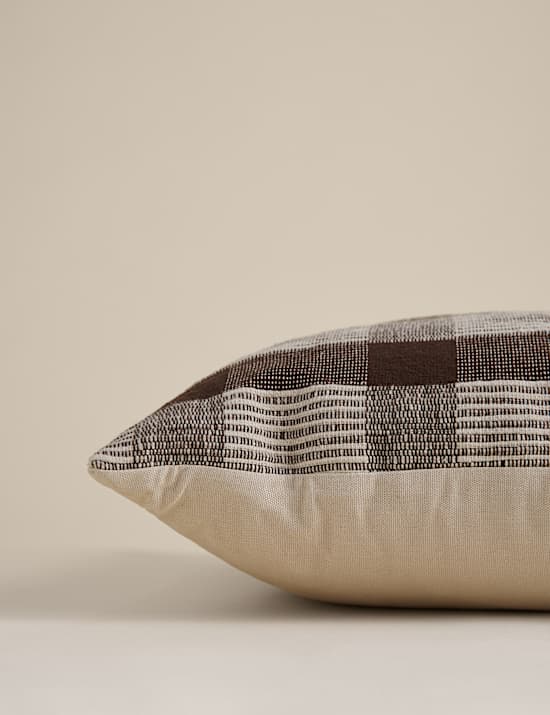 Pure Cotton Checked Textured Cushion