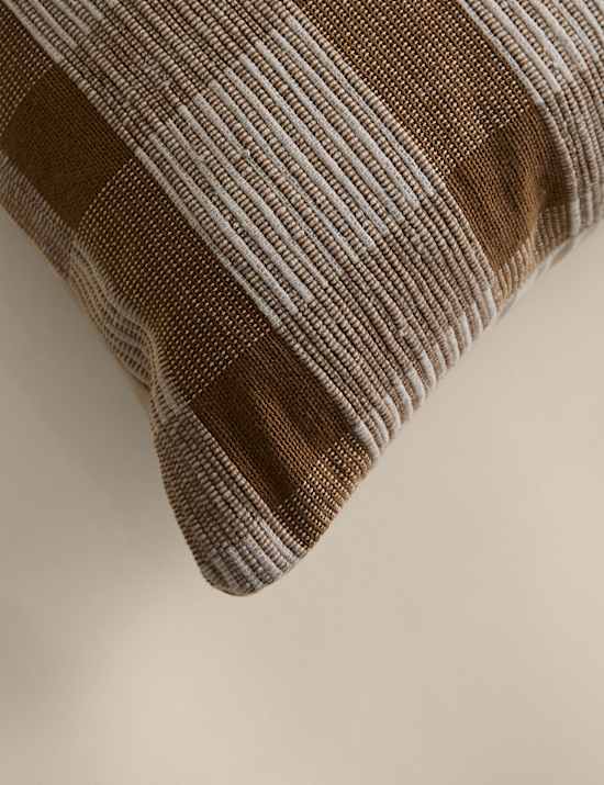 Pure Cotton Checked Textured Cushion