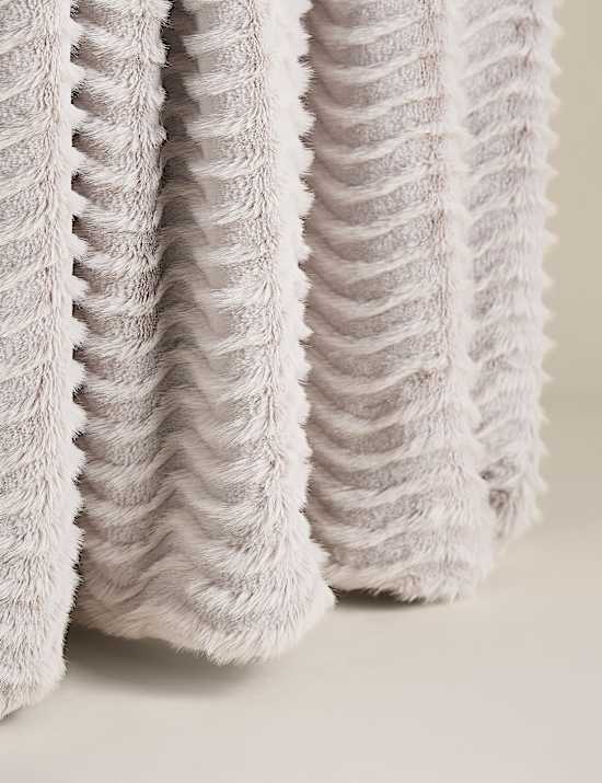 Faux Fur Feathered Throw