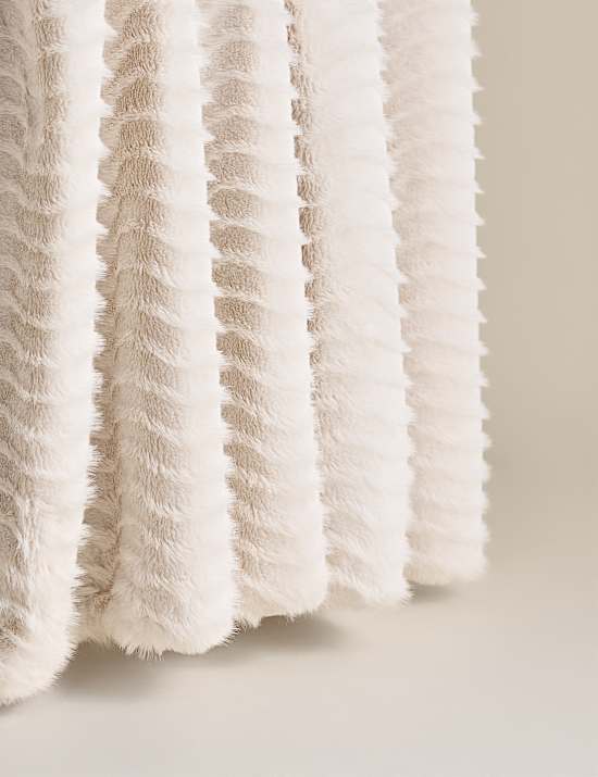 Faux Fur Feathered Throw
