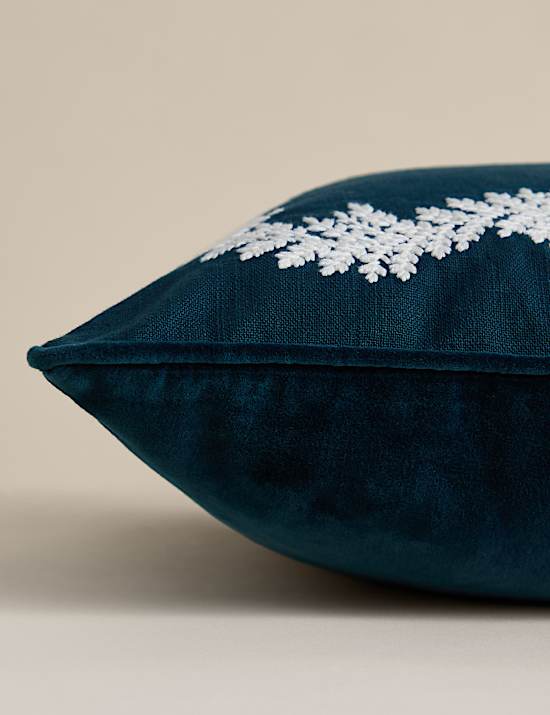 Pure Cotton Embroidered Border Cushion