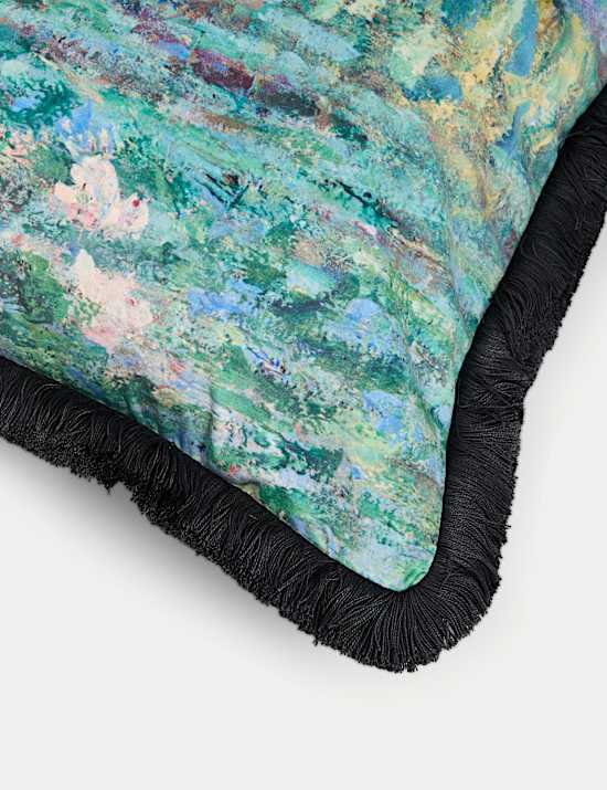 Velvet Waterlilies Large Bolster Cushion