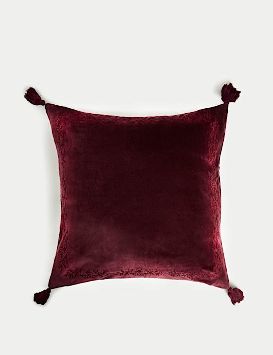 Velvet Tasselled Cushion