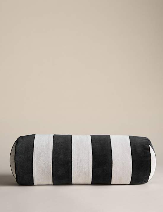 Stripe Round Bolster Cushion