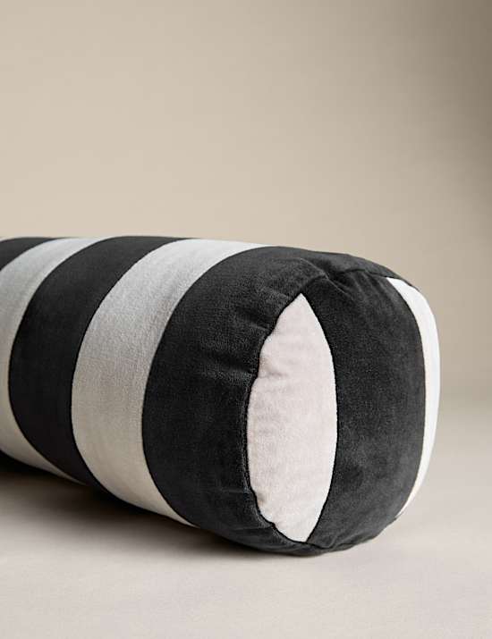 Stripe Round Bolster Cushion