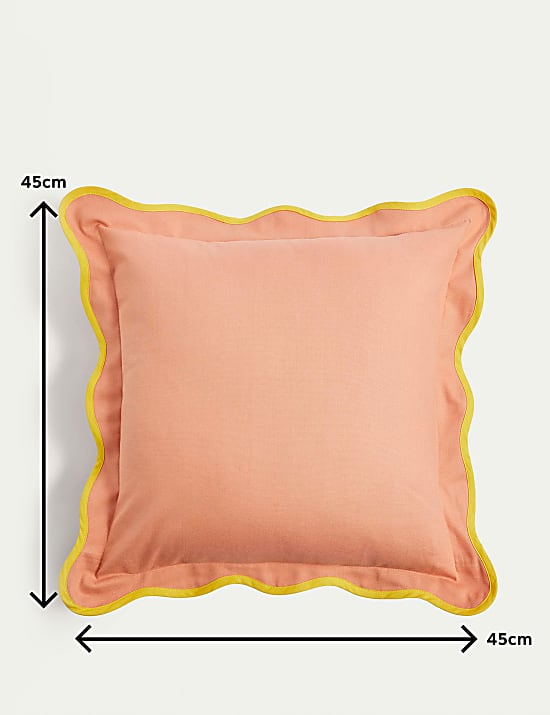 Bantalan Katun Murni Hiasan Pinggiran Corak Kerang