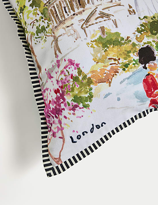 Μαξιλάρι με σχέδιο τοπίο του Λονδίνου από 100% βαμβάκι