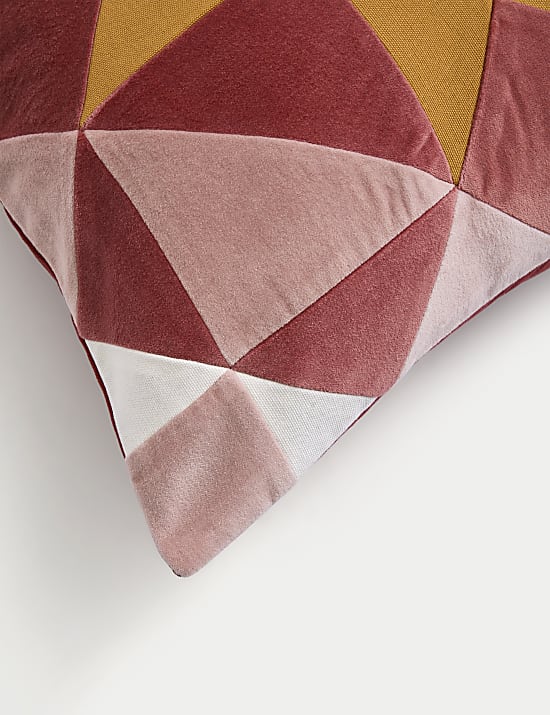Velvet Geometric Cushion