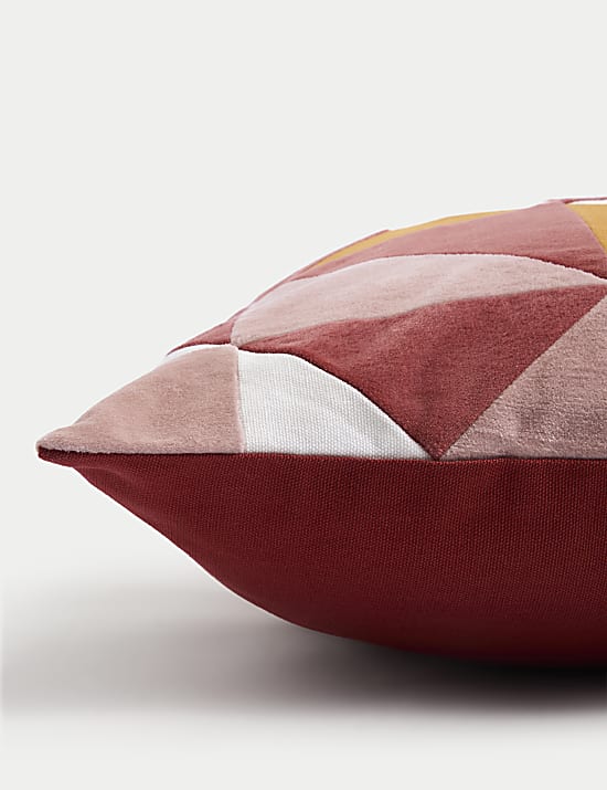Velvet Geometric Cushion