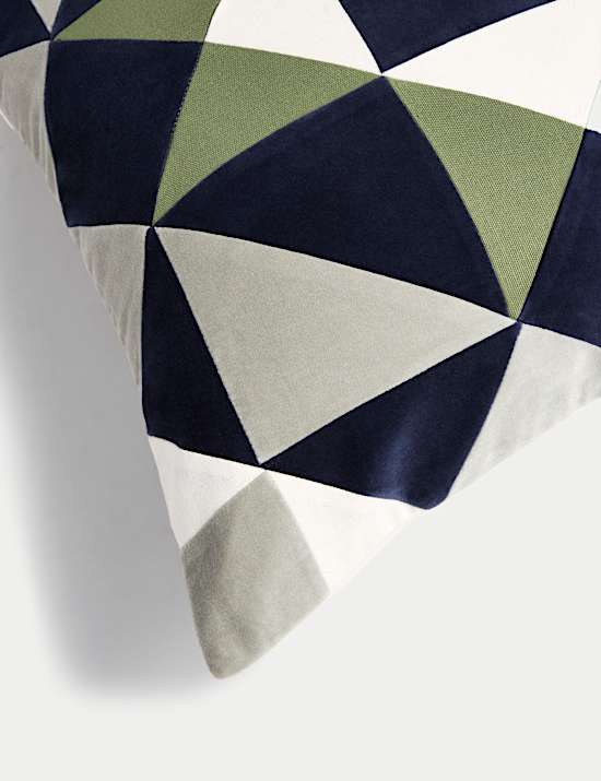 Velvet Geometric Cushion
