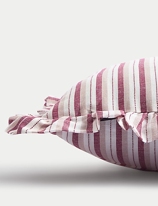 Linen Blend Striped Cushion