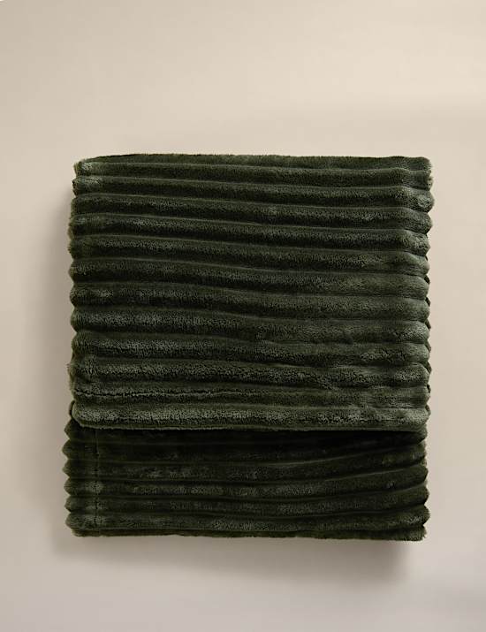 Fleece Ribbed Throw
