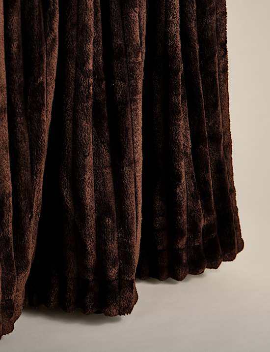 Fleece Ribbed Throw