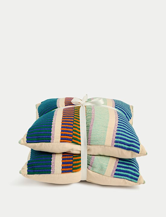 Set of 2 Modern Striped Outdoor Cushions