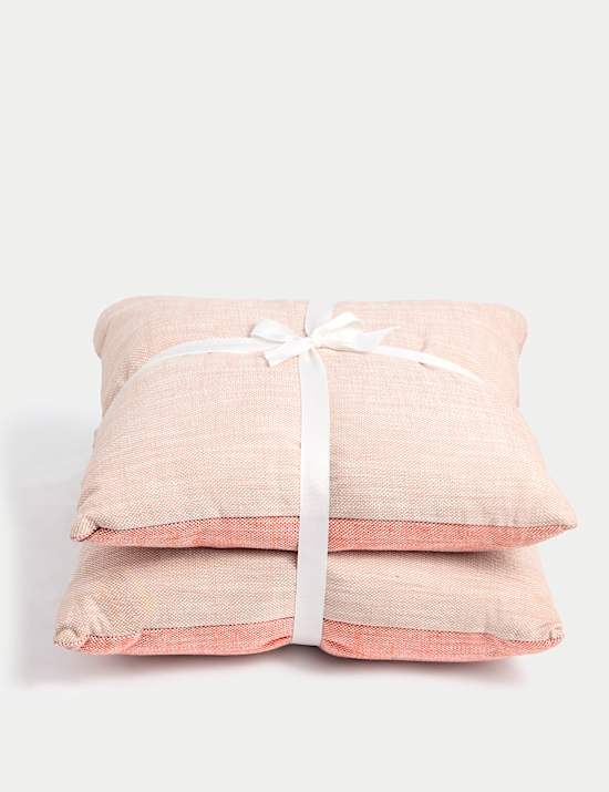 Set of 2 Pure Cotton Outdoor Cushions