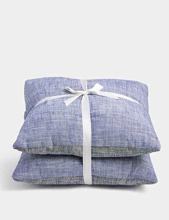 Set of 2 Pure Cotton Outdoor Cushions