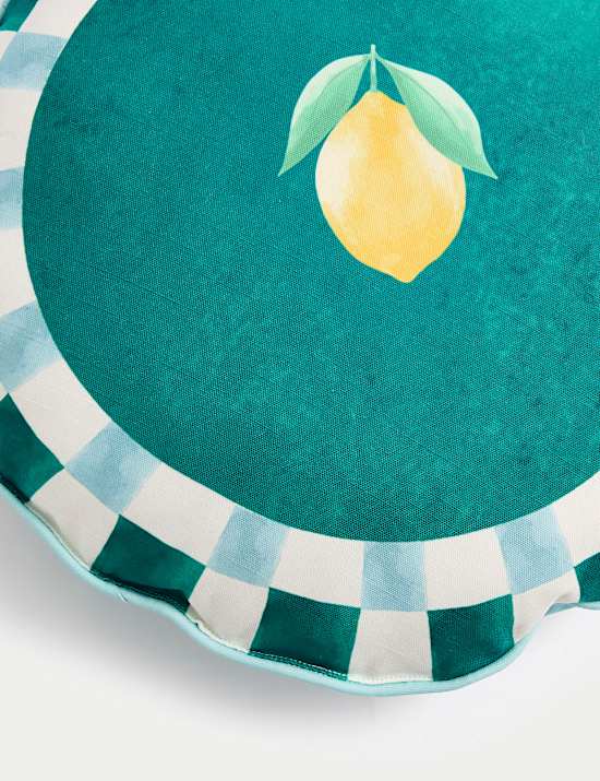 Set of 2 Lemon & Cherry Outdoor Cushions