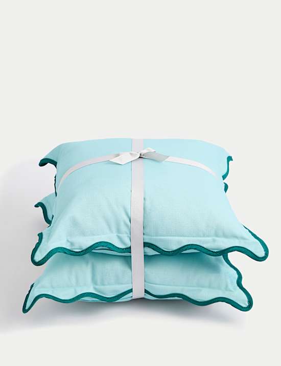 Set of 2 Scallop Outdoor Cushions