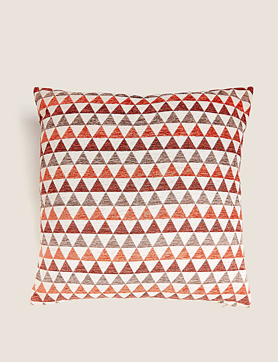 Chenille Geometric Cushion