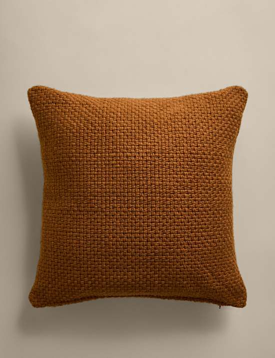 Pure Wool Basket Weave Cushion