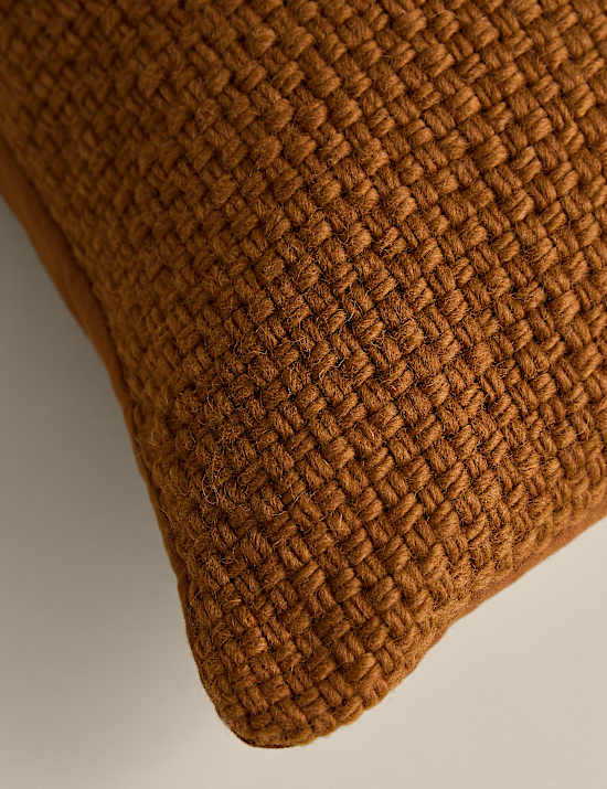 Pure Wool Basket Weave Cushion