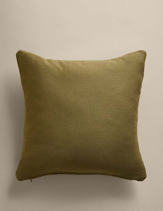 Διακοσμητικό μαξιλάρι με πλέξη καλάθι από 100% μαλλί