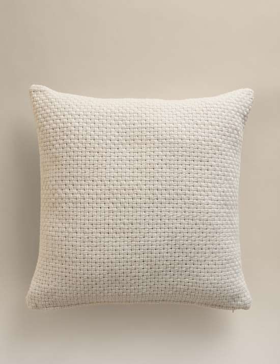 Pure Wool Basket Weave Cushion