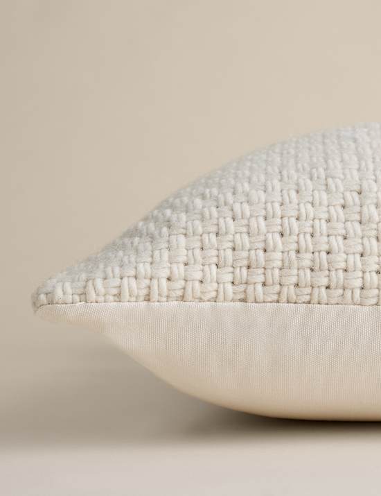 Pure Wool Basket Weave Cushion