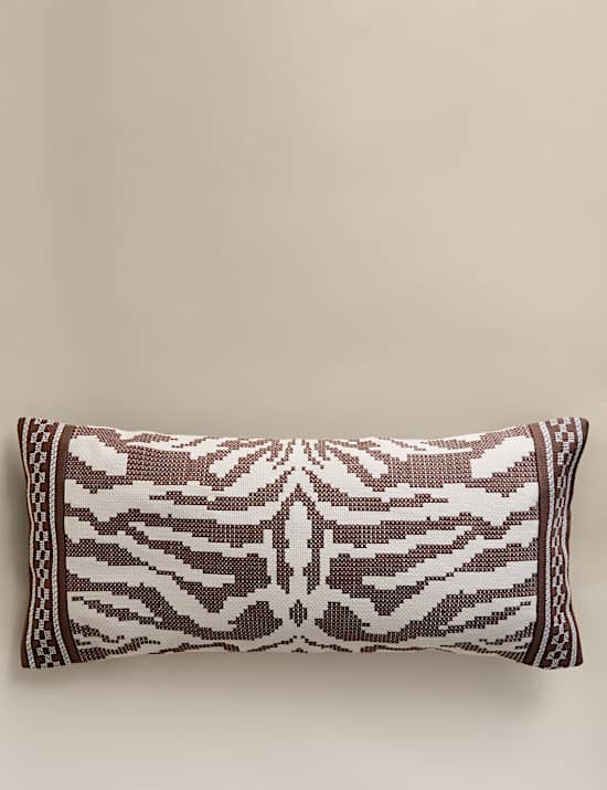 Pure Cotton Abstract Embroidered Cushion
