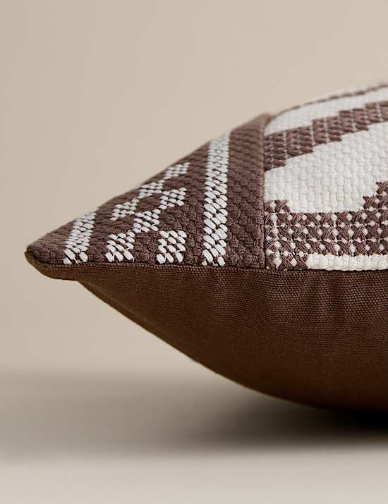 Pure Cotton Abstract Embroidered Cushion