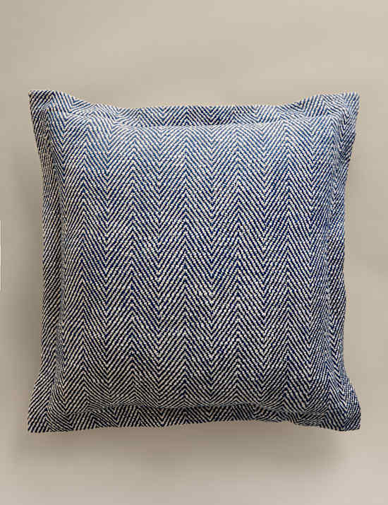Pure Cotton Herringbone Cushion