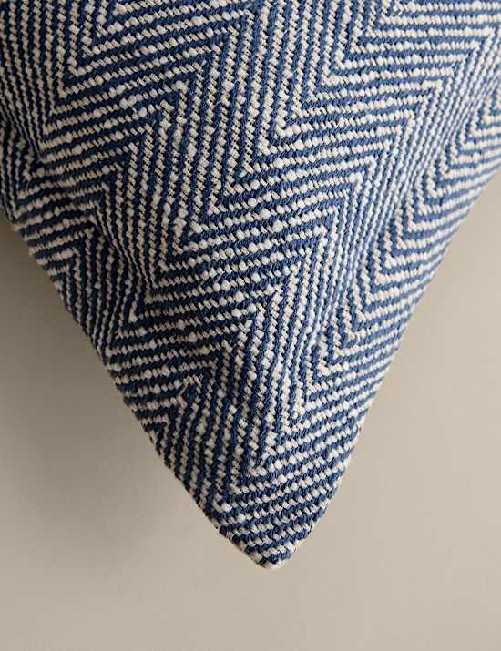 Pure Cotton Herringbone Cushion
