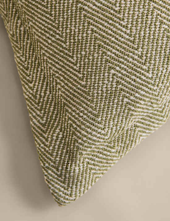Pure Cotton Herringbone Cushion