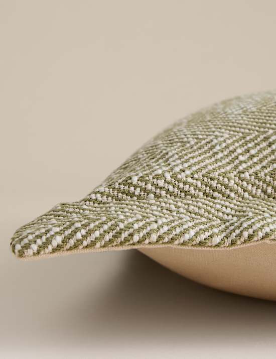 Pure Cotton Herringbone Cushion