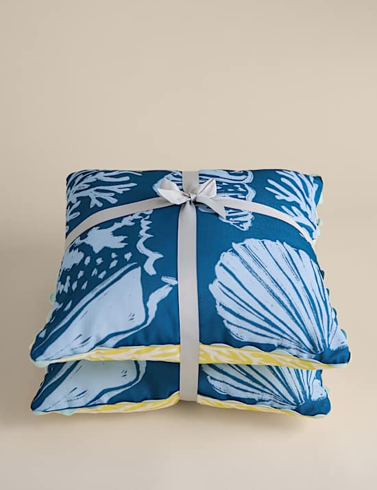 Set of 2 Coastal Outdoor Cushions