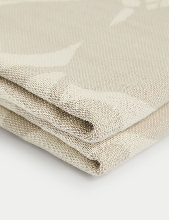 Pure Cotton Floral Jacquard Throw