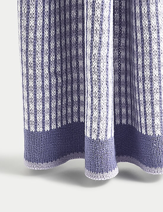 Two Tone Knitted Throw