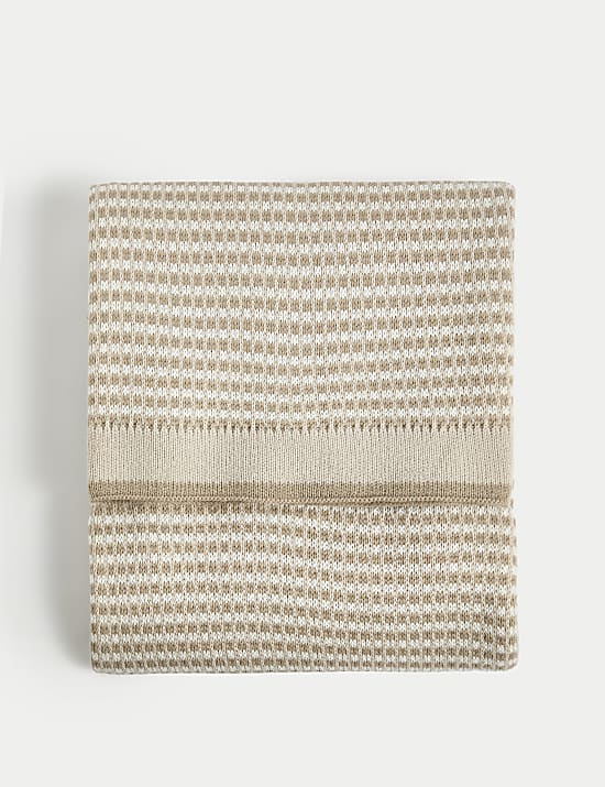 Two Tone Knitted Throw