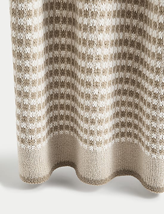 Two Tone Knitted Throw