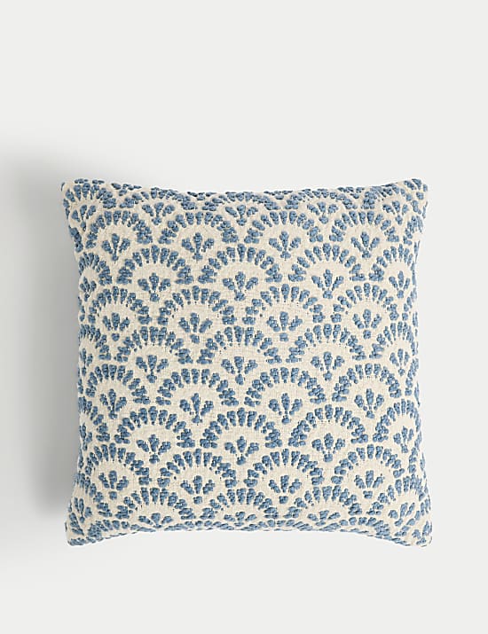 Pure Cotton Fan Jacquard Cushion