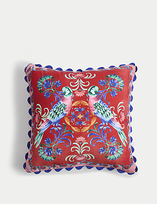 Lot de 2&nbsp;coussins d’extérieur à imprimé oiseau
