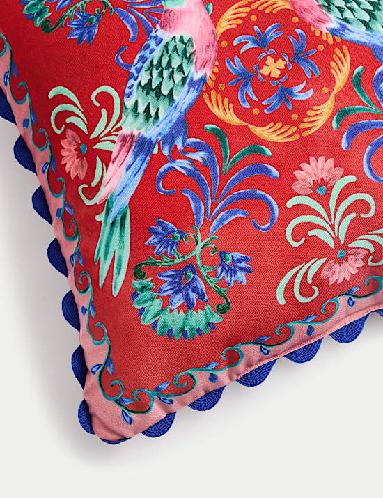 Set of 2 Bird Print Outdoor Cushions