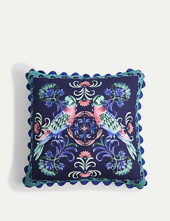 Set of 2 Bird Print Outdoor Cushions