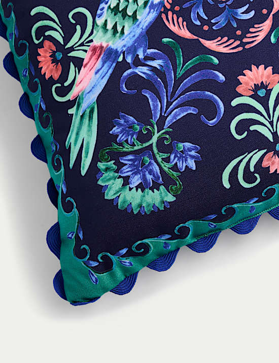 Set of 2 Bird Print Outdoor Cushions