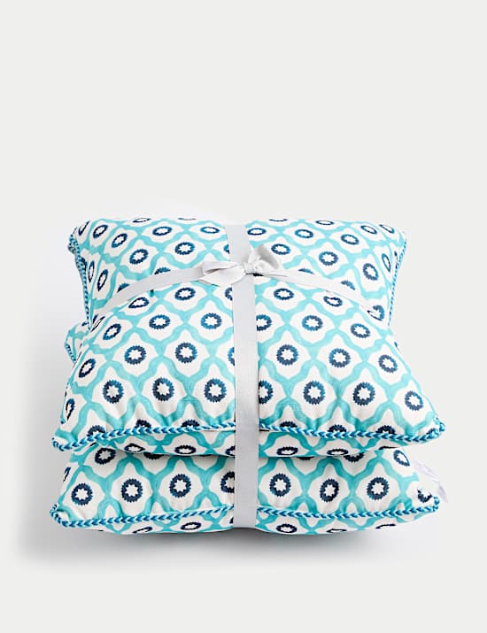Set of 2 Geometric Outdoor Cushions